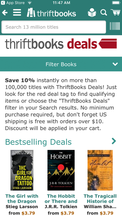 How to cancel & delete ThriftBooks: New & Used Books from iphone & ipad 3