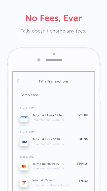 Tally - Credit Card Management