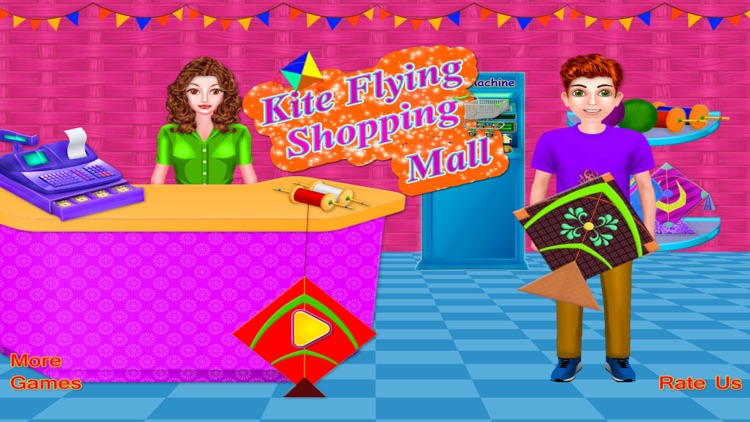 kite flying shopping mall