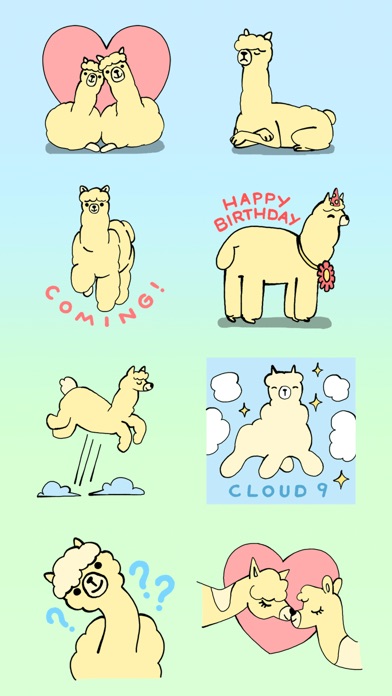 Happy Alpaca Stickers screenshot 3