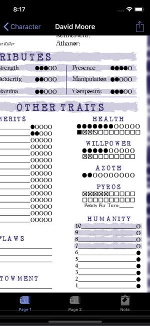 Real Sheet: NWOD Promethean ∞(圖5)-速報App