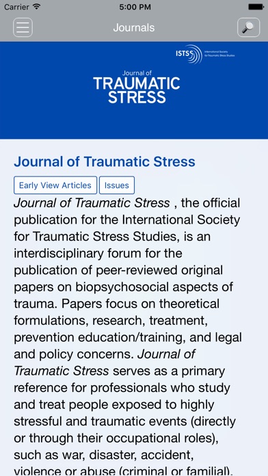 JTS Journal of Traumatic Stres screenshot 2