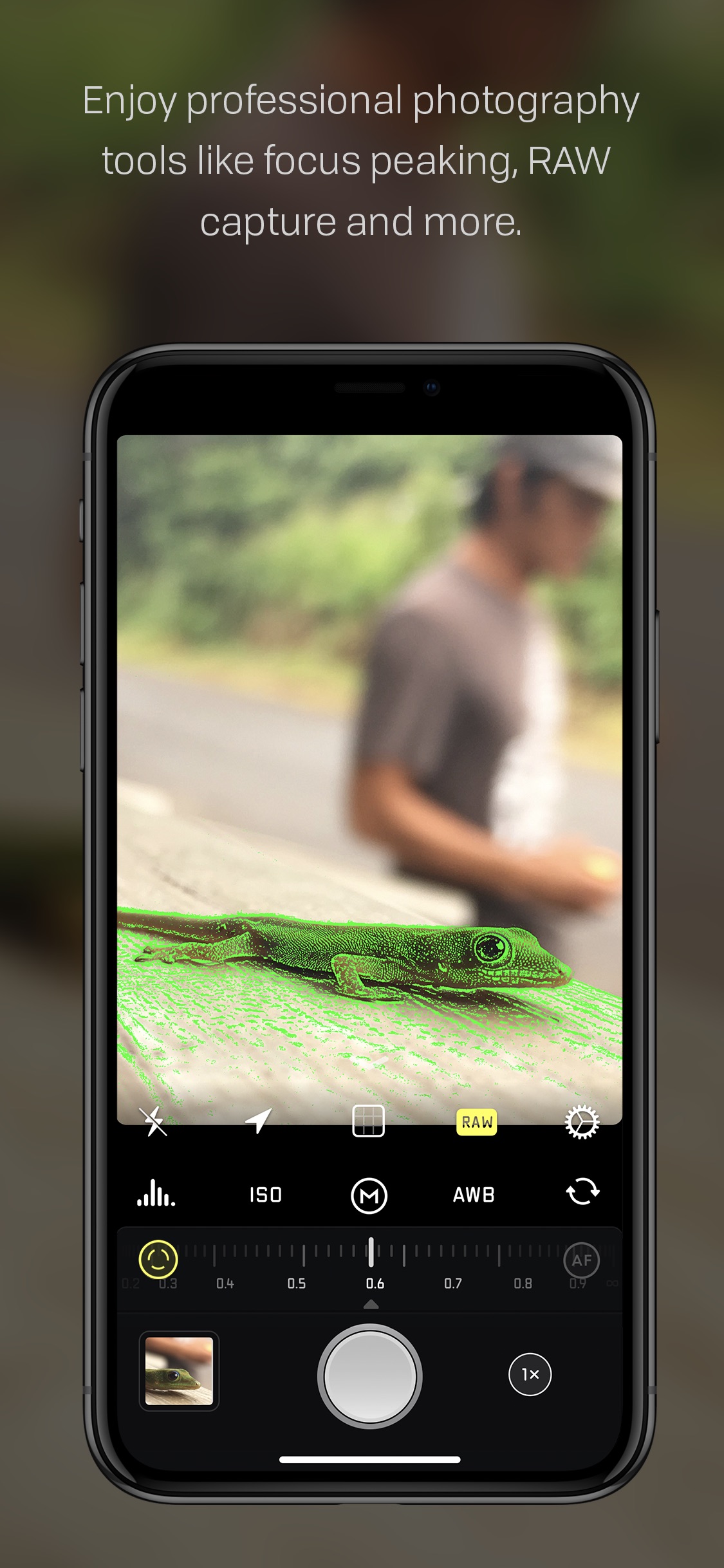 Screenshot do app Halide Camera