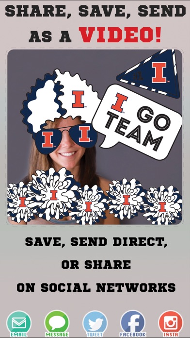 Illinois Fighting Illini Animated Selfie Stickers screenshot 3