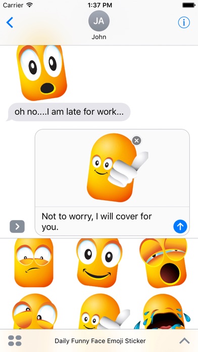 Daily Funny Face Emoji Sticker screenshot 3