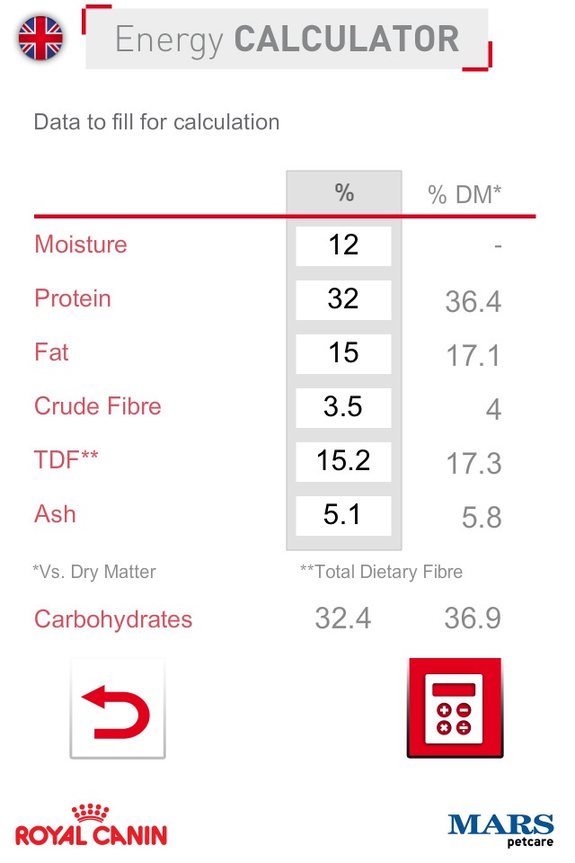 Energy Calculator (Cat & Dog) screenshot 2