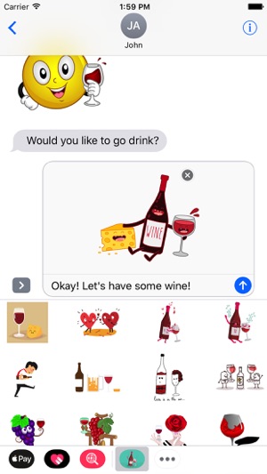 葡萄酒的表情貼紙(圖1)-速報App