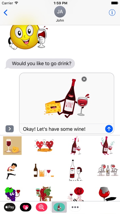 Wine Emoji Stickers