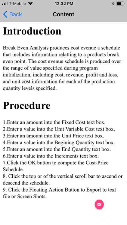 Break Even Analysis Automated