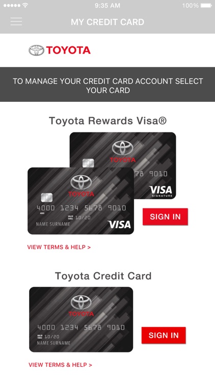 Toyota Card By Comenity Llc