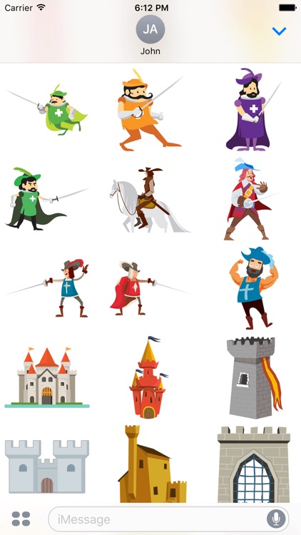 Happy Adventure Of Heroic Musketeer Photo Stickers