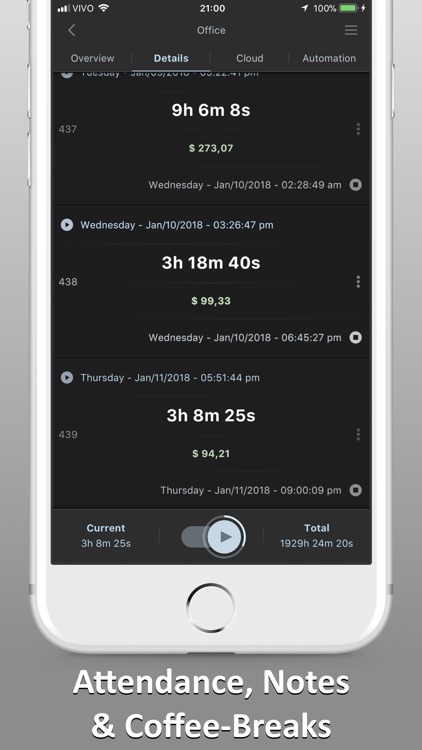 MSClock - Time Tracker screenshot-3