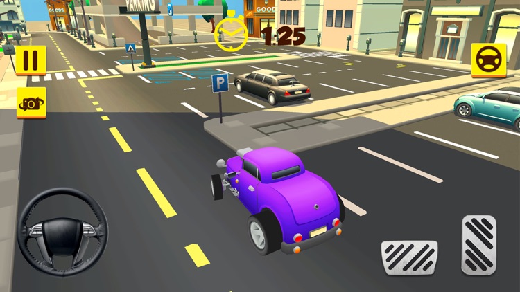 Smart Car Toon Driving