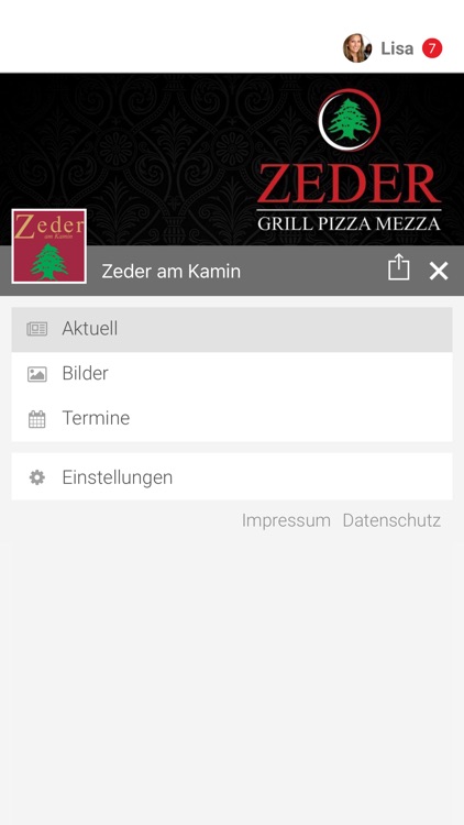 Zeder am Kamin