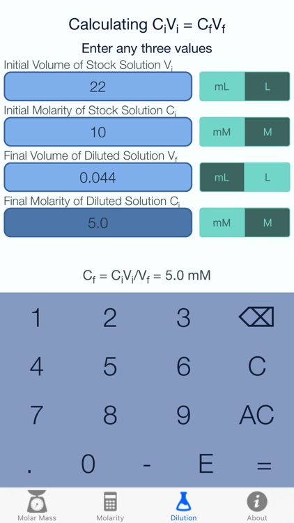 Molar Mass and Molarity Calculator screenshot-3