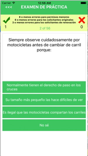 DMV EXAMEN DE PRACTICA EN ESPANOL(圖4)-速報App