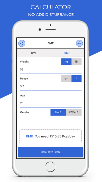 BMR Calculator with BMI Calc screenshot 4