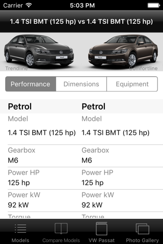 CarSpecs VW Passat 2015 screenshot 3
