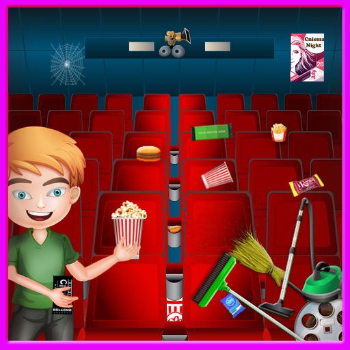 Cinema Cleaning - Theater Management Game Icon