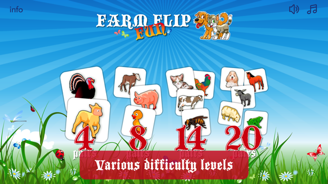 ‎Farm Flip Fun – Match Animals Screenshot