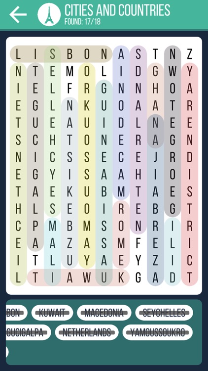 Word Search Puzzle Colorful - Find Hidden Words screenshot-3