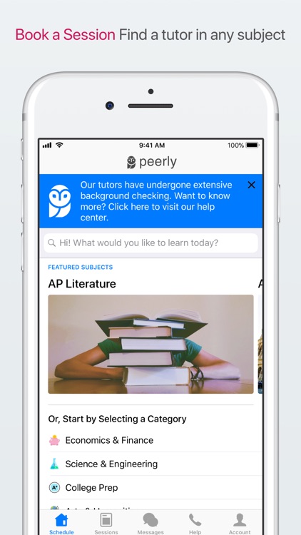 Peerly On-Demand Tutoring