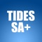 Shows tide times, first/last light times, sunrise/sunset times, moon phases, and heights for over 300 locations