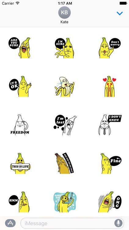 Mr. Banana Emoji Sticker