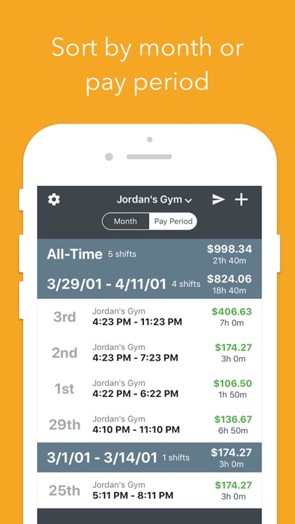 Clock In Out for Work Time Log screenshot-3