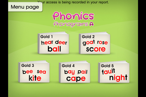 MELS Phonics Phonograms A screenshot 2