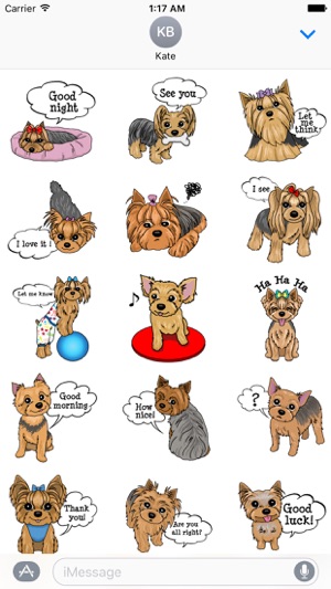 Yorkshire Terrier Dog Dogmoji(圖2)-速報App