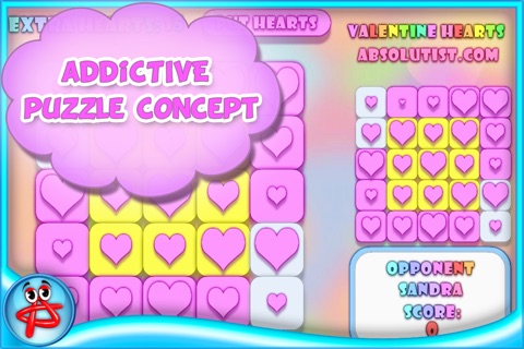 Valentine Hearts Collapse Game screenshot 2