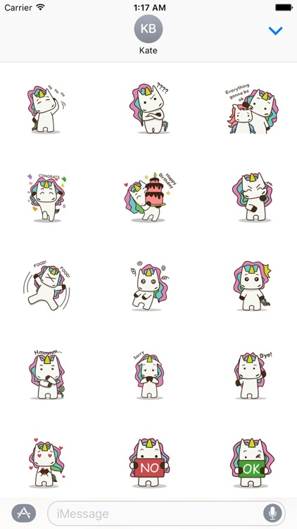 Rainbow Hair Unicorn Sticker