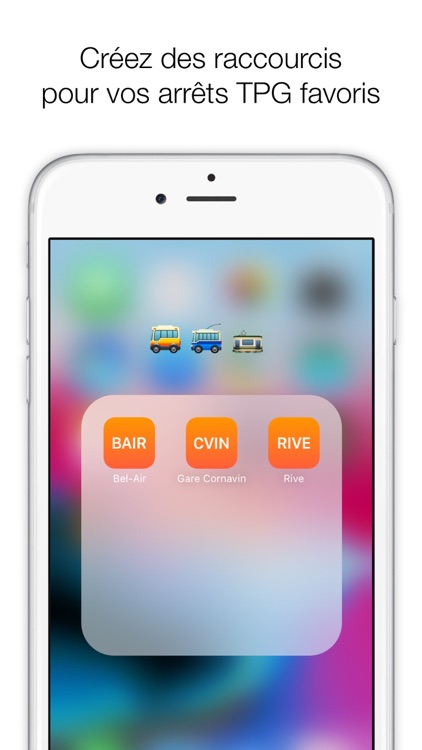 TPGwidget - raccourcis TPG