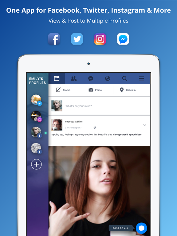 MyPad for Facebook & Instagram iPad app afbeelding 1