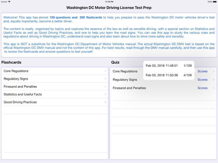 Washington DC DMV Test