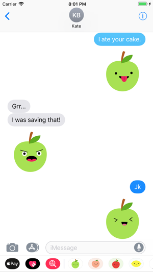 Cute Green Apple Stickers(圖3)-速報App