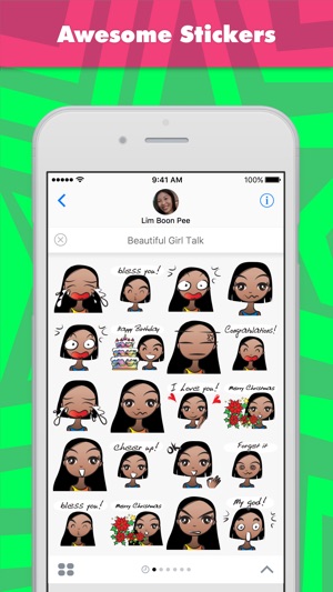 Beautiful Girl Talk stickers(圖1)-速報App