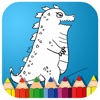 Painting Cartoon Animal Godzilla Coloring
