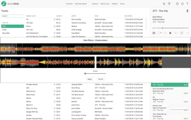 ‎SonicWeb Internet Radio Player Screenshot