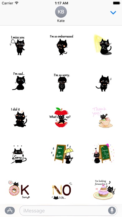 Baby Black Cat Sticker screenshot 2
