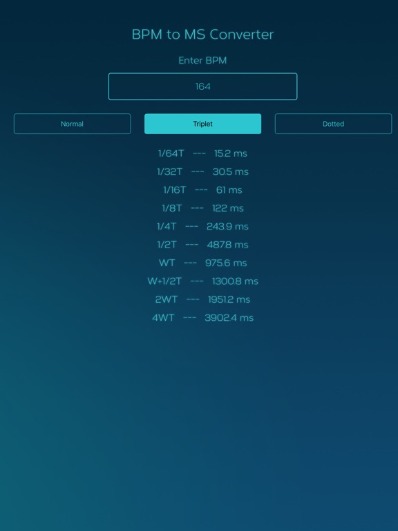 Bpm To Ms Converter 