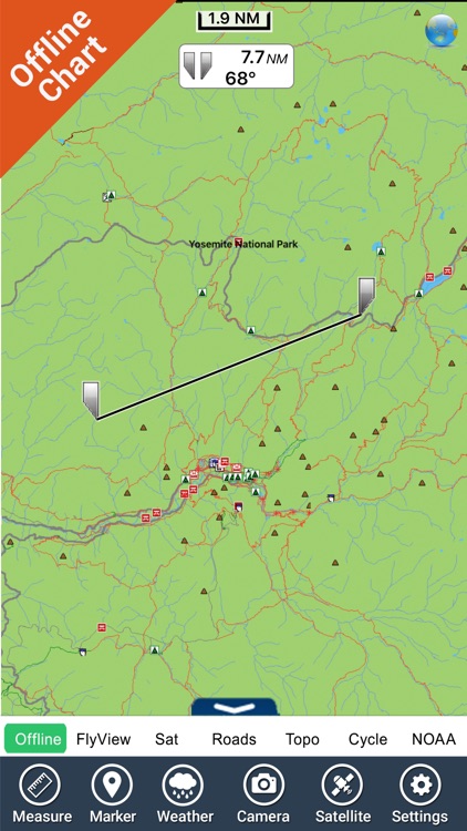 Yosemite National Park - GPS Map Navigator