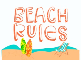 Beach Rules Summer Stickers