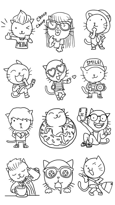 Nerdy Kitty: Cool Cat Stickers screenshot 3