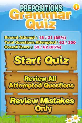 Prepositions Grammar Quiz K-5 - náhled
