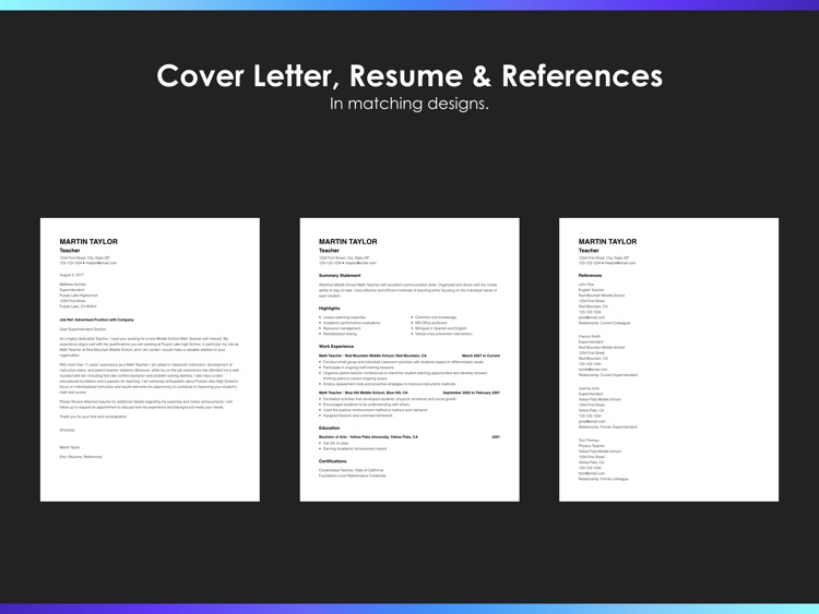 Resumes by Nobody - Resume Builder, 25 Templates screenshot-4