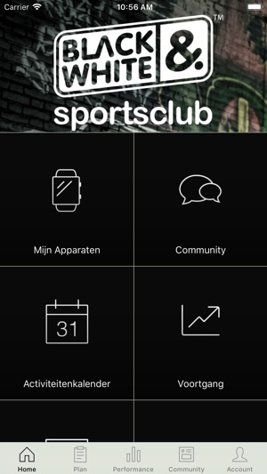 Black & White Sportsclub App