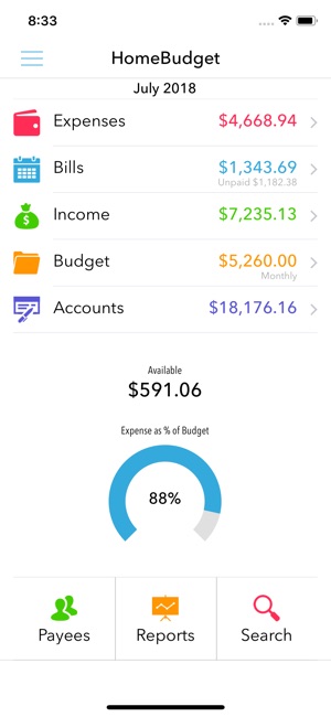 HomeBudget with Sync