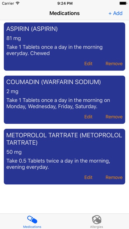 iTake Mobile Medication List